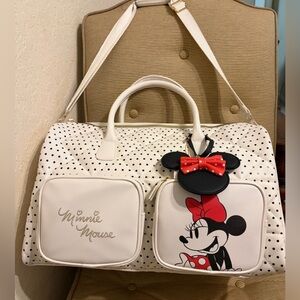 NWT Disney’s Minnie Mouse Dot Weekender Tote Bag